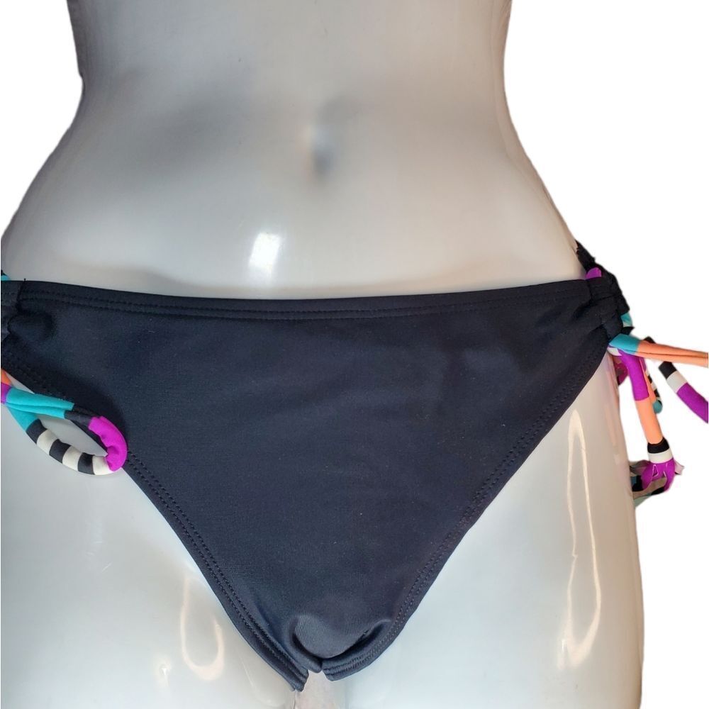 HULA HONEY black swim bottoms tie side S